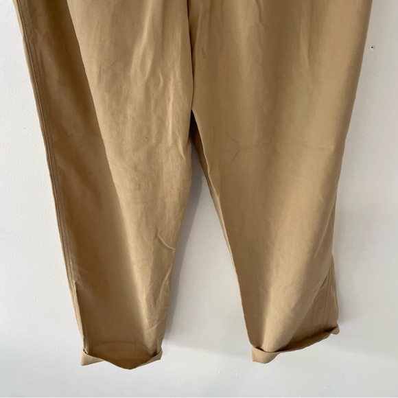 Lauren Ralph Lauren Tan Linen Blend Belted Twill Cropped Pants 37262 - Picture 5 of 12